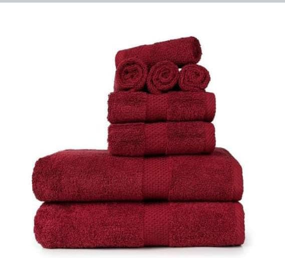 Bezzilish Home Bezzilish Home Beautiful Bath Hand face Towel -Pack of 6-2 Bath 2 Hand 2 face Towel Special Wedding Gift Purpose Rate(Maroon)  - Image 1