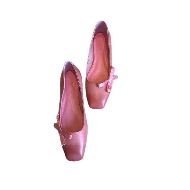 Women's Mary Jane Flat Shoes with Bow - Image 5
