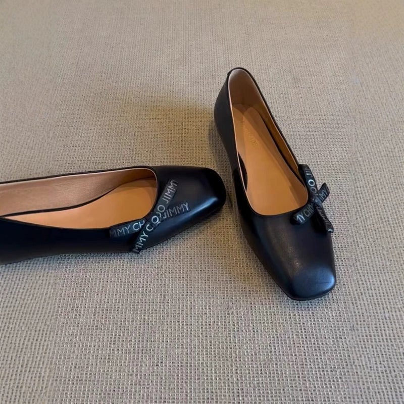 Women's Mary Jane Flat Shoes with Bow - Image 2