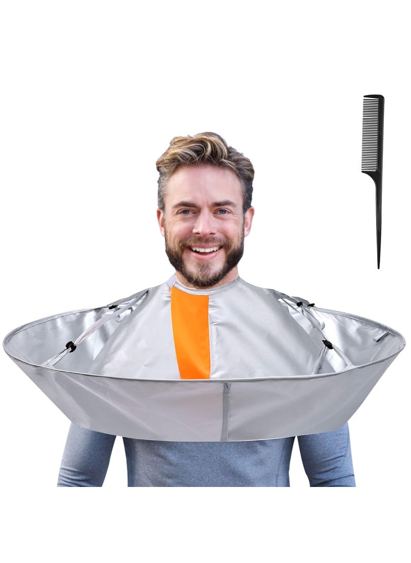 Lictin Lictin Hair Cutting Haircut Cape  Haircut Cape Umbrella Waterproof Hair Cloak Barber Cape Foldable Hairdressing Umbrella Cape Apron with 1PCS Black Comb 