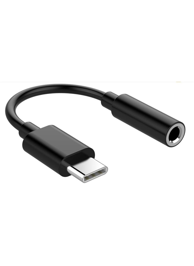 Generic - USB-C to 3.5mm Headphone Jack Adapter - Digital Audio Converter with Remote Control Compatible with Samsung, OnePlus, Google Pixel and More Multiple Colors (Random Color Black or White) - Image 1
