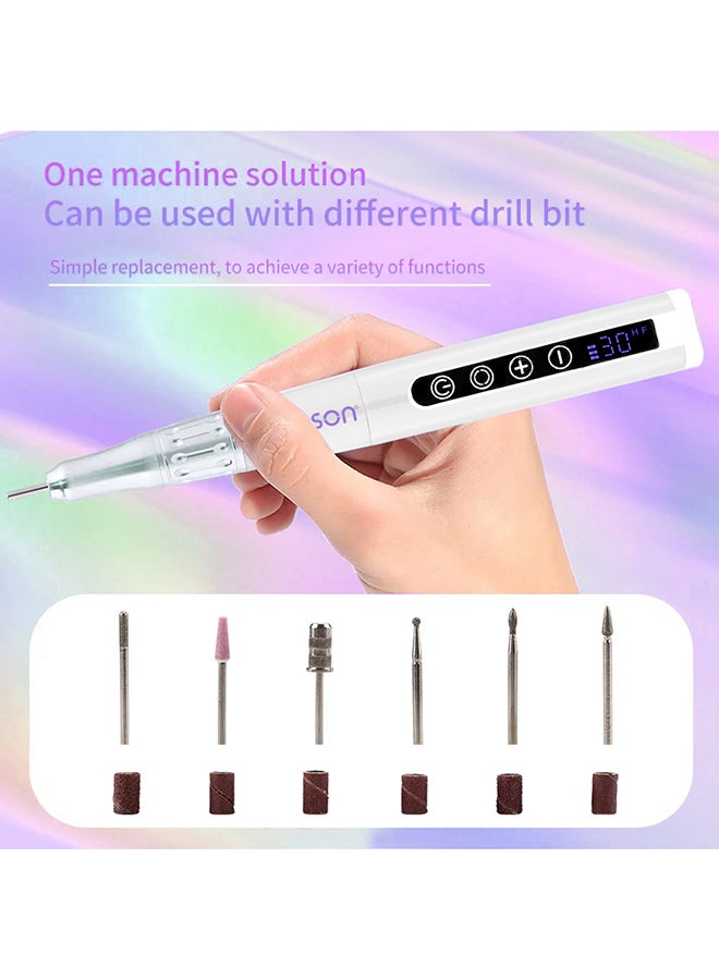 brunson Nail Drill Machine - Hurricane Professional Cordless Nail Drill Machine -  Portable Handheld Type - Smart Charging -35000 Rpm - Ultra Smooth - Quit & Vibration Free Bhurw - Image 4