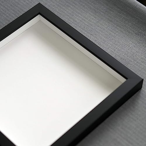 The Simple Things 6x6 Shadow Box Gallery Wood Frames - Black DEEP Shadowbox Frame with a Display Depth of 3/4" - Shadowbox Frame Includes Shatter Proof UV Acrylic Front, Acid Free Interior, and Hanging Hardware - Image 3