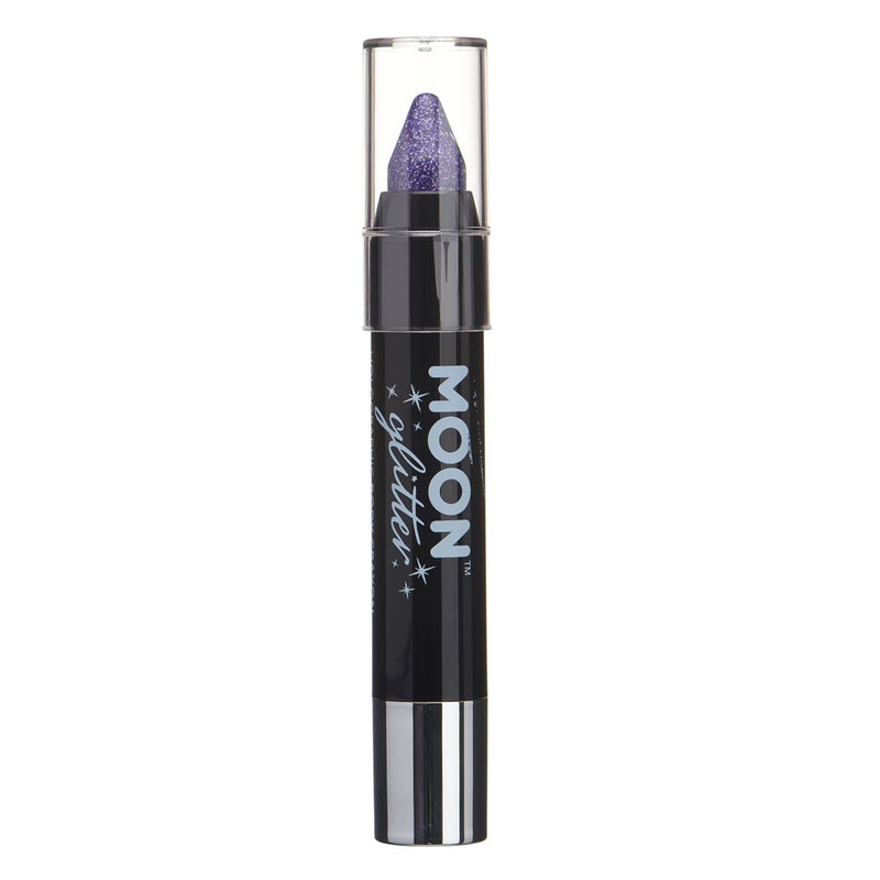 Holographic Glitter Paint StickBody Crayon makeup for the Face Body by Moon Glitter 012oz Purple