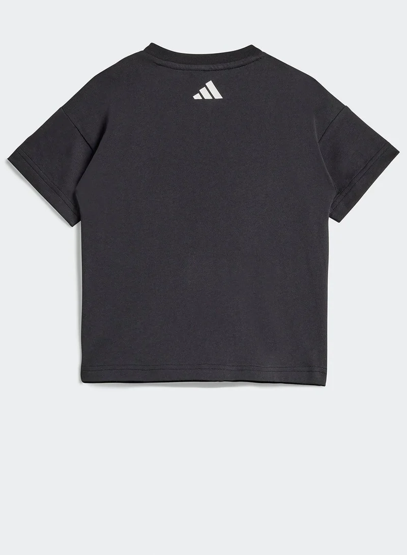 adidas بدلة سباق للأطفال حديثي الولادة من    باللون الأسود