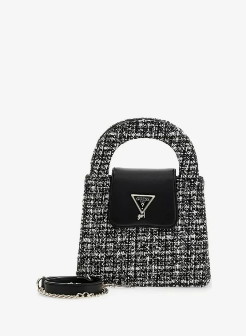 GUESS Youth Flap Over Tweed Bag