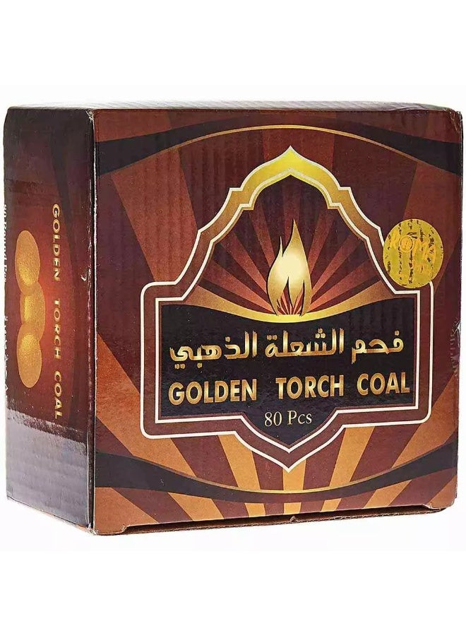Golden Torch Coal, Long-Lasting Burning Charcoal Tablets 80pcs  - Image 4
