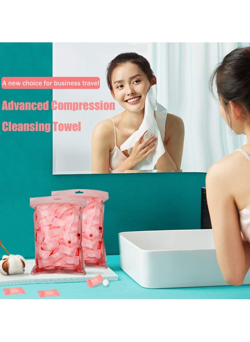 Fasola 100 Pcs Disposable Compressed Towels, Portable Compressed Travel Towel, Cotton Disposable Towels, Absorbent Hand Tuc Pills for Outdoor Camping Travel - Image 5