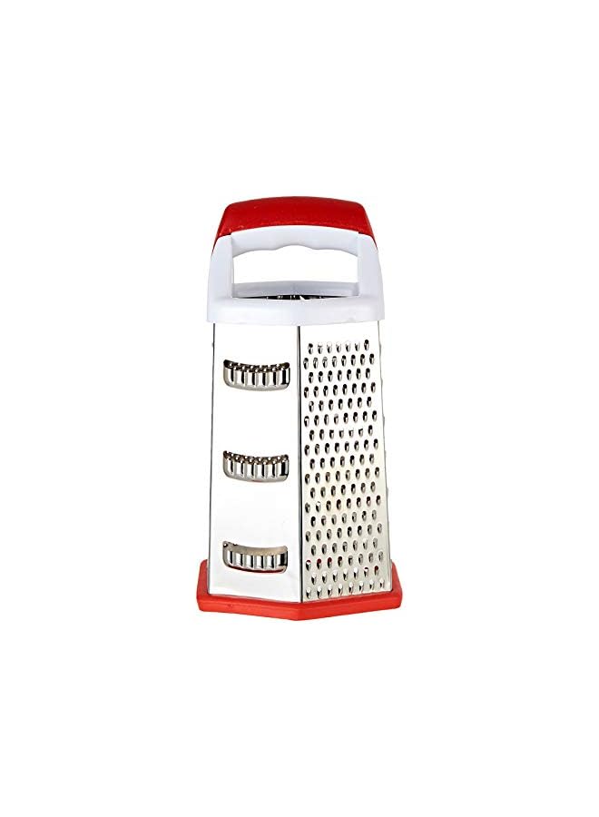 S-TOP Stainless Steel Grater – 6 Slided Hand held Grater/Slicer/Chopper/Zester for Vegetables Cheese Chocolate – 6 Kitchen functions for Coarse, Medium, Micro-Grating/Zesting/Slicing - Image 2