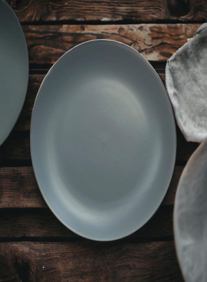 BACKKSPACE RETAIL Ceramic Dinner Plate Set - Side Quarter Plates with Bowl | Microwave and Dishwasher Safe | Set of 3 (10 Inch, 7 Inch, 4 Inch) Grey | Ideal for Home and Restaurants - Image 5