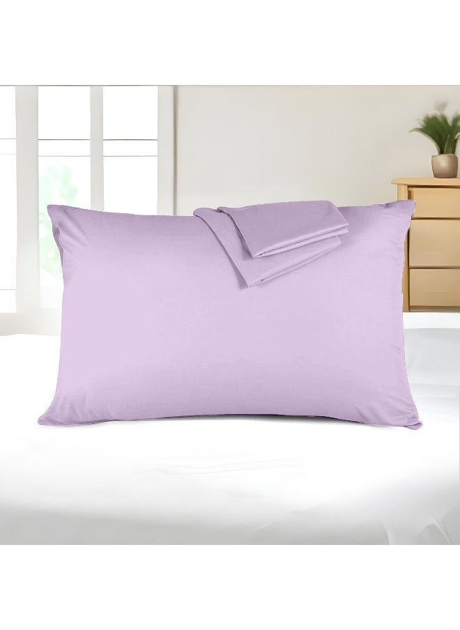 Rest - Microfiber Pillow Cases 2 Piece Set 50X75Cm, 20X30 Inches Light Purple Pillow Cover Soft Brushed Supersoft Fabric Pillow Cases Standard Size - Image 1