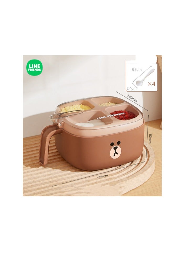 EBMINI Multi Grid Salt Jar Seasoning Jar Seasoning Box 