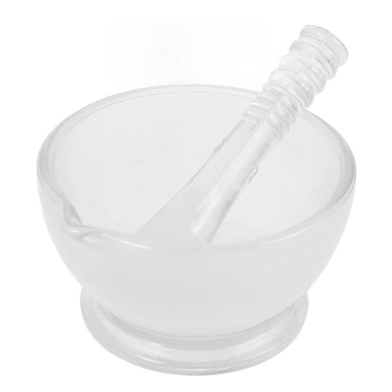 Glass Pestle and Mortar Set for Grinding Herbs Spices Pills Ergonomic Break Resistant - Image 2
