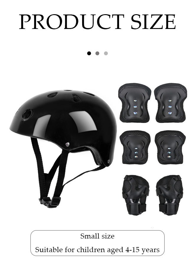 DUNISO 7 Pcs Kids Protective Gear Set, Kids Knee And Elbow Pads Set，With Safety Helmet,Knee Pads, Elbow Pads，Shock Absorbing And Drop Resistant, Suitable For Roller Skating, Skateboarding - Image 2
