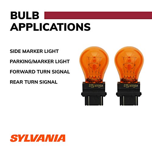 Sylvania مصباح صغير طويل العمر أمبر SYLVANIA 3357A/3457A (يحتوي على 2 مصباح) - Image 4