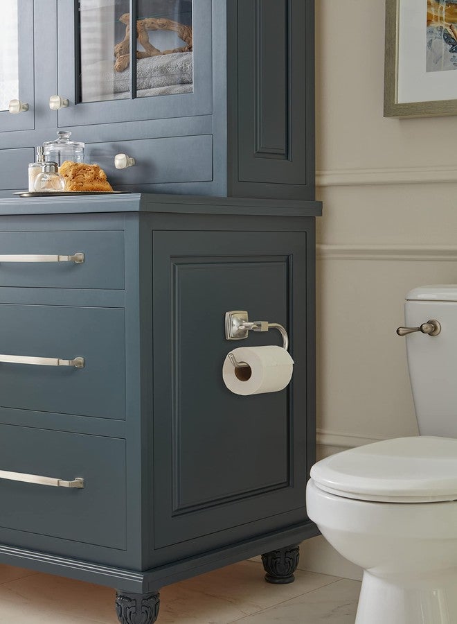 Amerock BH36091G10 | Brushed Nickel Single Post Toilet Paper Holder | 7-1/16 in. (179 mm) Length Toilet Tissue Holder | Stature | Bath Tissue Holder | Bathroom Hardware | Bath Accessories - Image 2