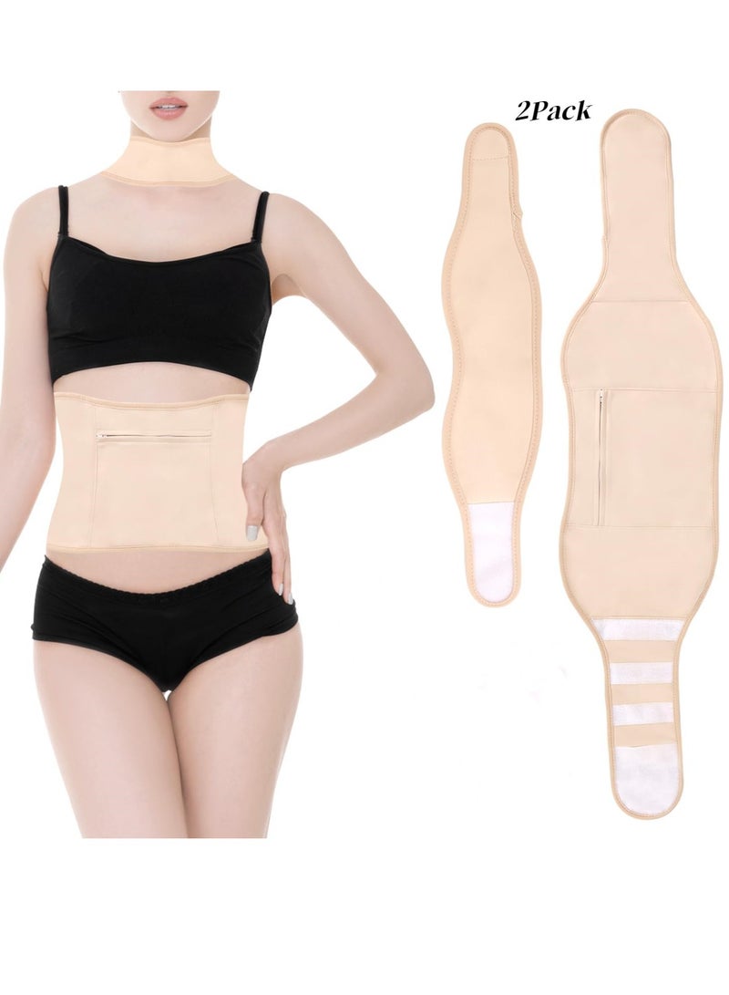 Mmmon Castor Oil Pack Wrap for Waist and Neck,Reusable Organic Castor Oil Packs Kit for Liver Detox with Elastic Band,Castor Oil Pack Compress Kit,Machine Washable,Anti Oil Leak(Oil NOT Included) - Image 1