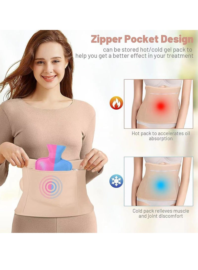 Mmmon Castor Oil Pack Wrap for Waist and Neck,Reusable Organic Castor Oil Packs Kit for Liver Detox with Elastic Band,Castor Oil Pack Compress Kit,Machine Washable,Anti Oil Leak(Oil NOT Included) - Image 3