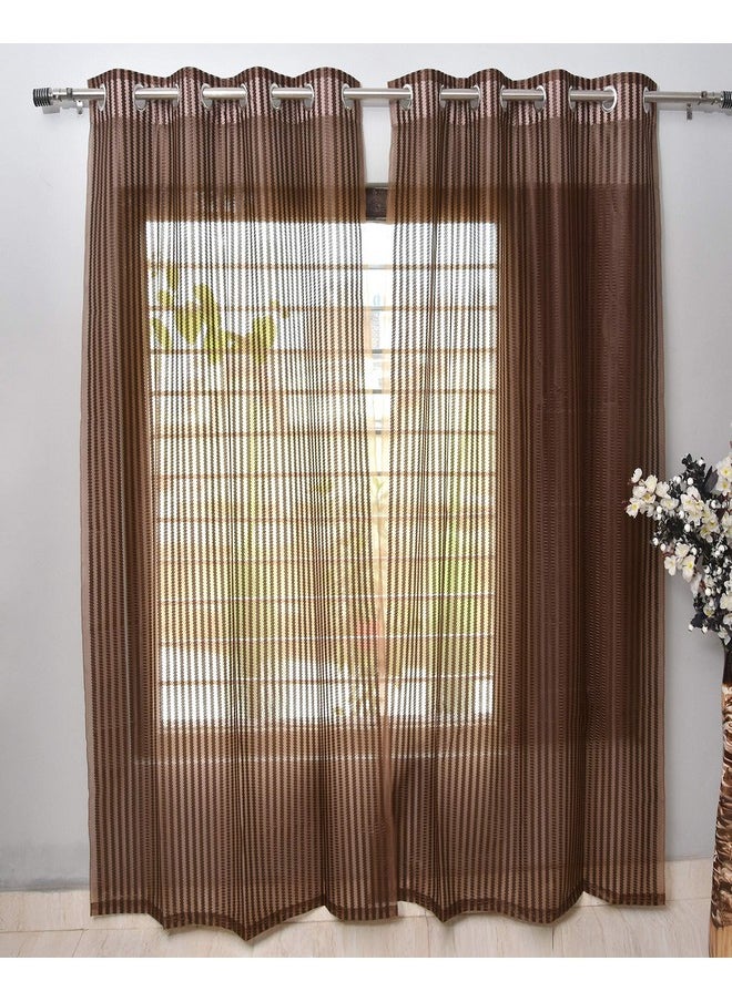 Homefab India Sheer Polyester Door Curtain - 7ft, Brown - pzsku/Z0A508015AFBEF2623015Z/45/_/1736426504/fd5aee92-83fa-430a-97a9-7a69ea40c515