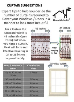 Homefab India Homefab India Sheer Polyester Door Curtain - 7ft, Brown  - Image 4