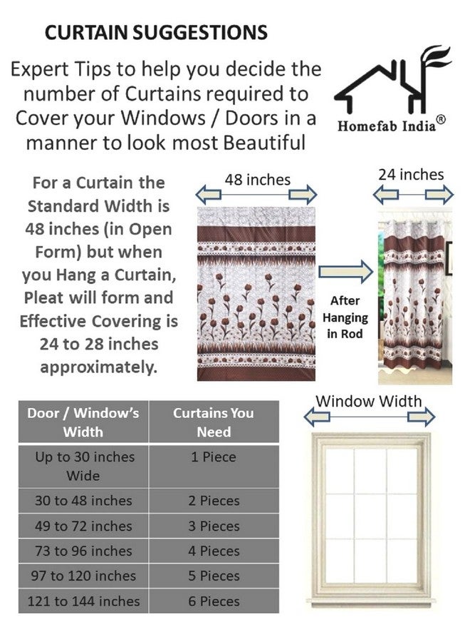 Homefab India Homefab India Sheer Polyester Door Curtain - 7ft, Brown - Image 4