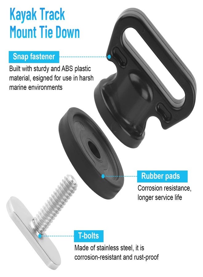 GDW Kayak Track Mount Vertical Tie Downs - Vertical Tie Downs for Securing Cooler, Crate, and Other Kayak Rail Mount Accessories （ 4 Pack ） - Image 3