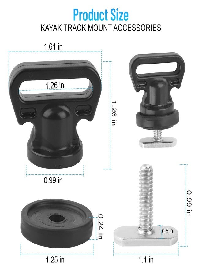 GDW Kayak Track Mount Vertical Tie Downs - Vertical Tie Downs for Securing Cooler, Crate, and Other Kayak Rail Mount Accessories （ 4 Pack ） - Image 2