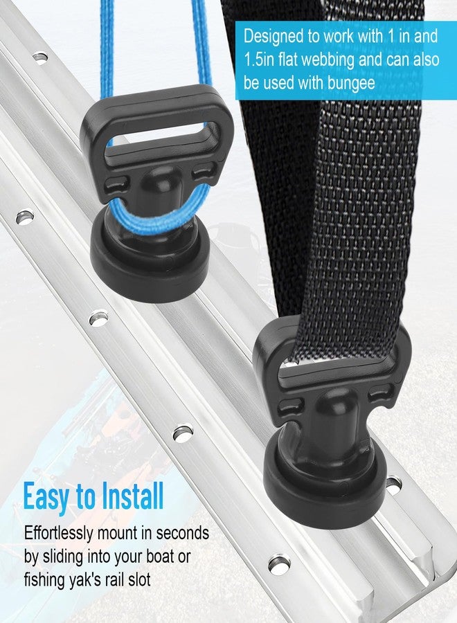 GDW Kayak Track Mount Vertical Tie Downs - Vertical Tie Downs for Securing Cooler, Crate, and Other Kayak Rail Mount Accessories （ 4 Pack ） - Image 4