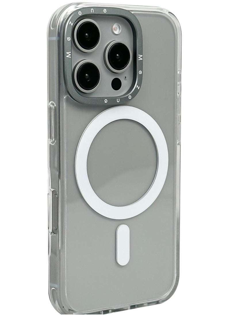 Mezone iPhone 16 Pro Max Clear MagSafe Case, Military-Grade Protection iPhone 16 Pro Max Slim Shockproof Cover Strong-Magnet Protective Phone Case Compatible with MagSafe Anti Scratch & Fingerprint with Lens Frame, Clear  - Image 2