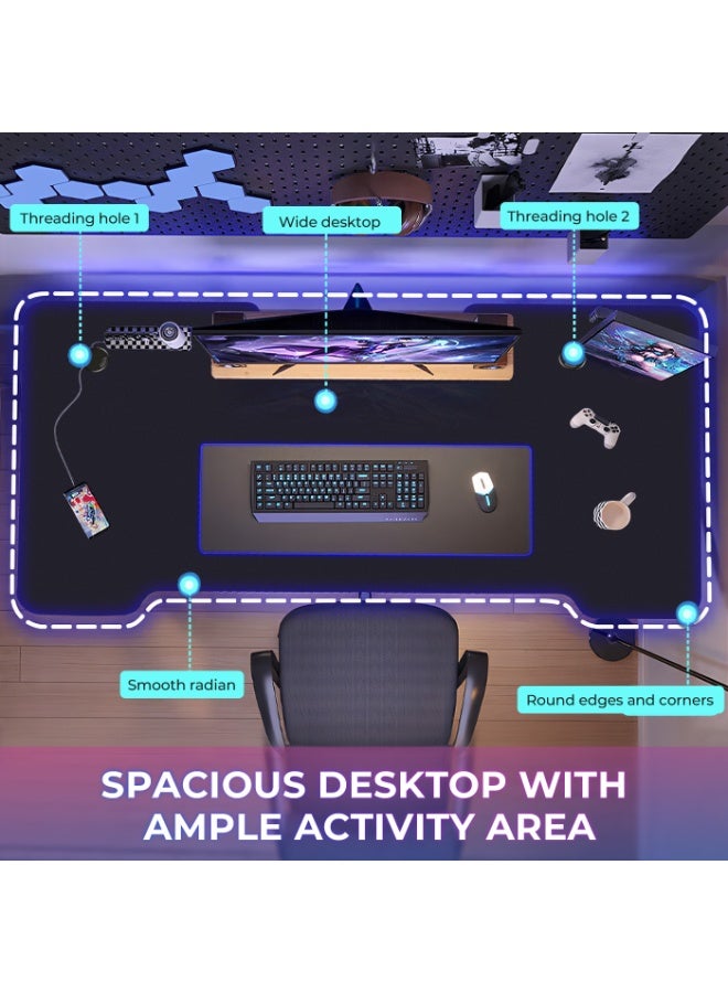 ميكسد مكتب ألعاب، مكتب مكتب مكتب منزلي، طاولة ألعاب بسيطة لطاولة غرفة نوم منزلية، محطة عمل للألعاب، طاولة مثالية لكتابة الطلاب - Image 4