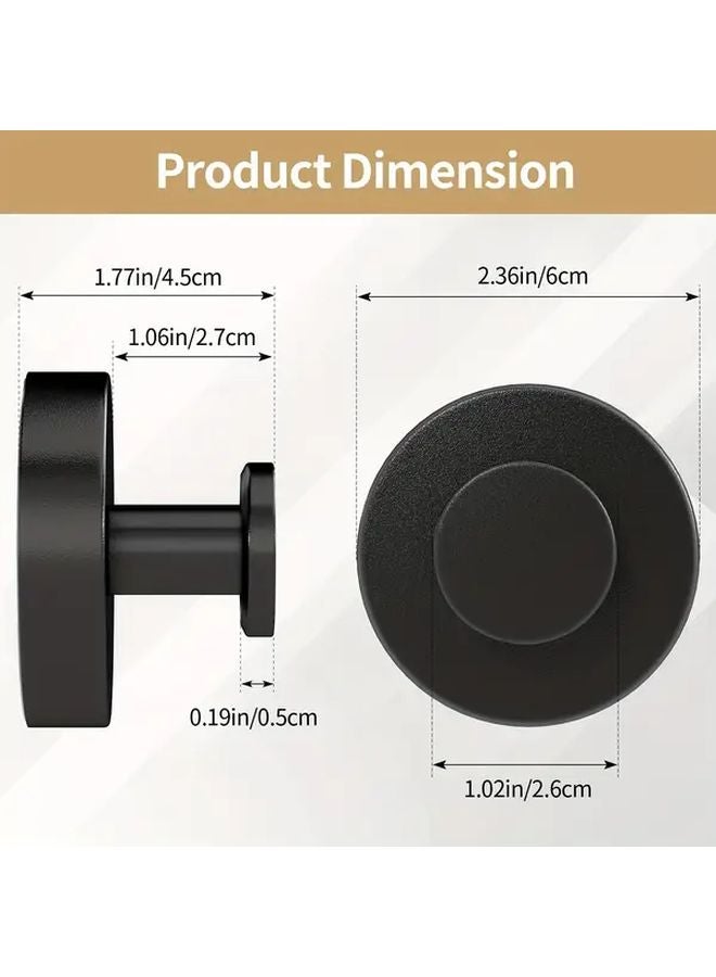 Black Shower Suction Cup Hook Heavy Duty Towel Hooks For Bathroom No Drilling - Image 4