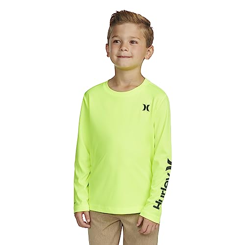 Hurley Boys Long Sleeve Rash Guard Shirt Volt M - Image 3