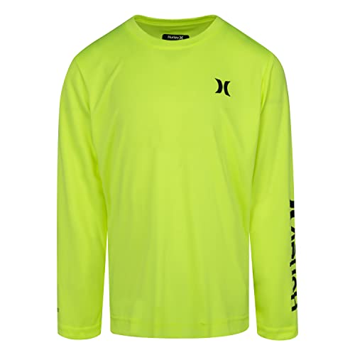 Hurley Boys Long Sleeve Rash Guard Shirt Volt M - Image 1