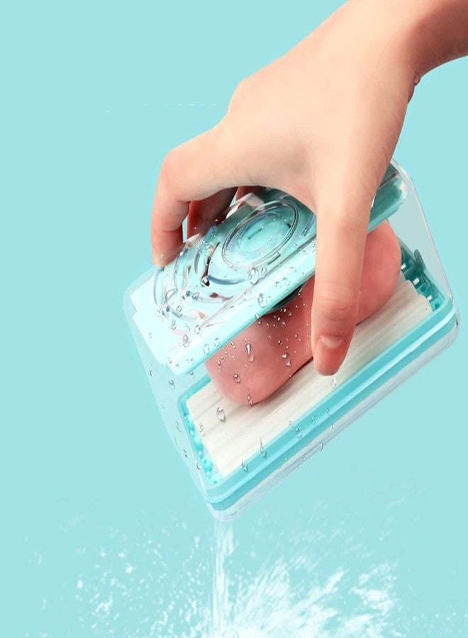 PERMAFROST 2-In-1 Portable Portable Laundry Rolling Soap Box Soap Bar Box Dispenser With Rubber Roller Foaming Soap Saver With Drain Holes And Spring Travel Soap Holder, Multicolour - Image 1