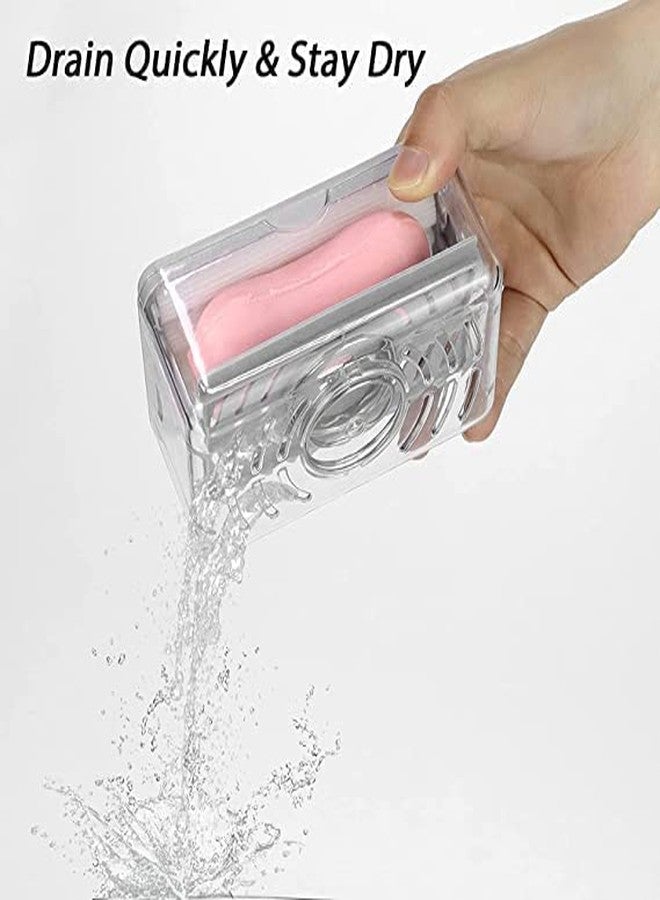 PERMAFROST 2-In-1 Portable Portable Laundry Rolling Soap Box Soap Bar Box Dispenser With Rubber Roller Foaming Soap Saver With Drain Holes And Spring Travel Soap Holder, Multicolour - Image 3