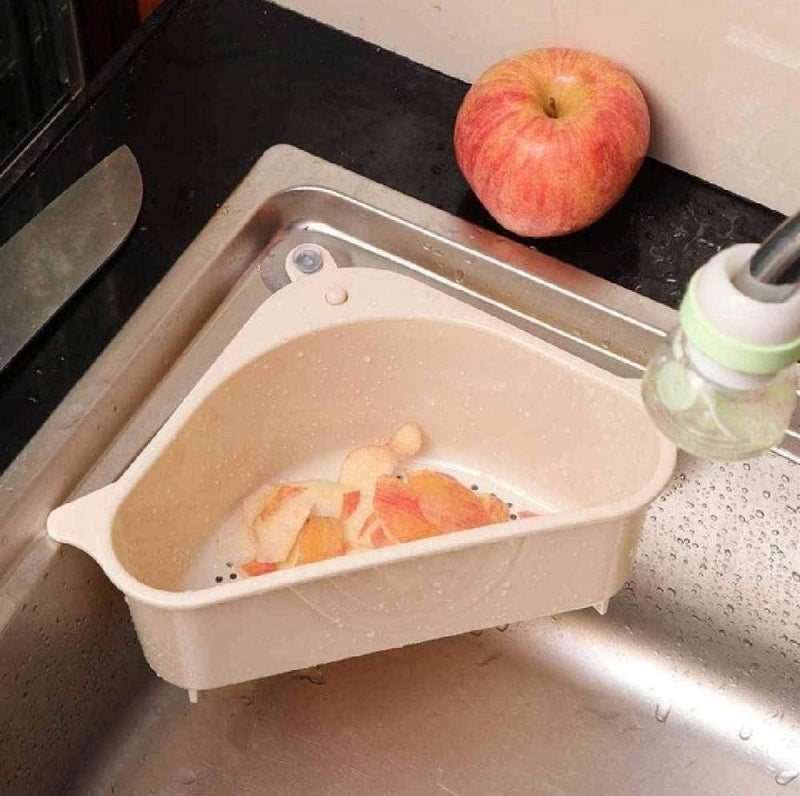 Lucc1n Sink Organizer Triangle Shape Wash Basin Storage Kitchen Sink Organizer Multi Functional - Image 3