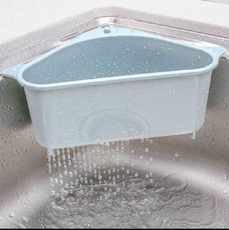 Lucc1n Sink Organizer Triangle Shape Wash Basin Storage Kitchen Sink Organizer Multi Functional - Image 5