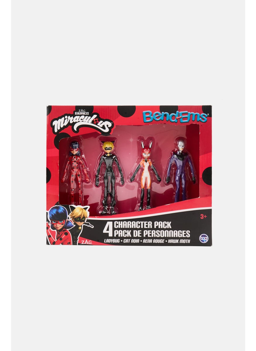 ZAG Heroez Miraculous Bend Ems 4 Pack Miraculous Action Figure Set  - Image 1