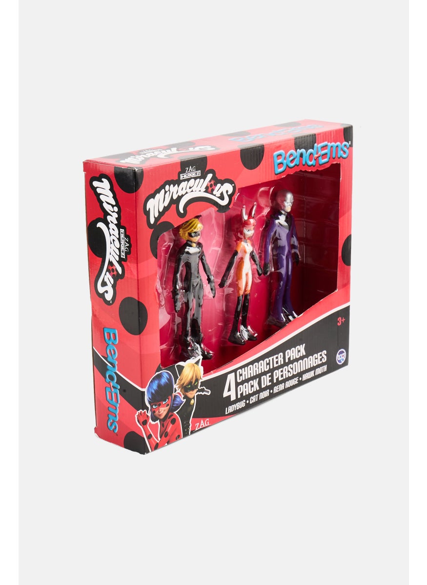ZAG Heroez Miraculous Bend Ems 4 Pack Miraculous Action Figure Set  - Image 3
