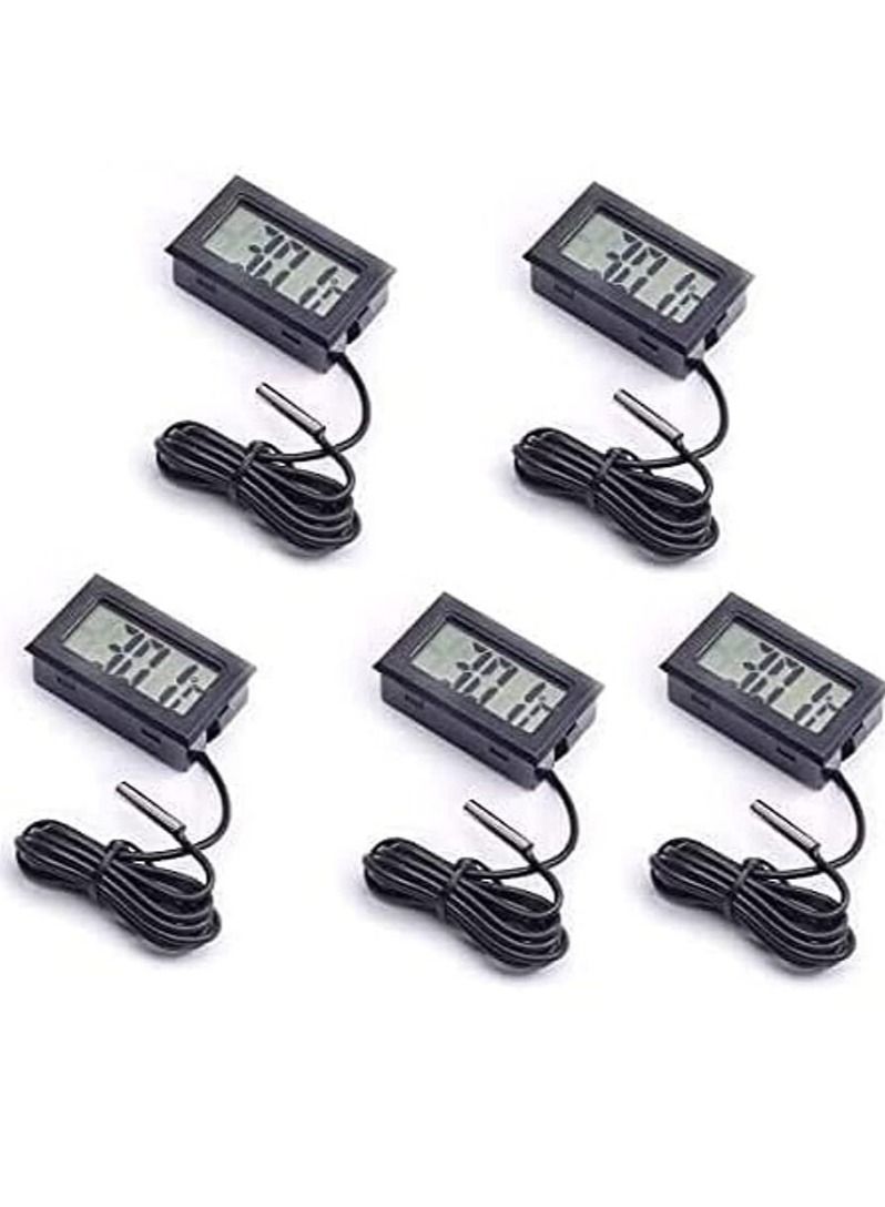 NTECH Mini Electronic LCD Digital Temperature Thermometer Pack of 5 - Image 1