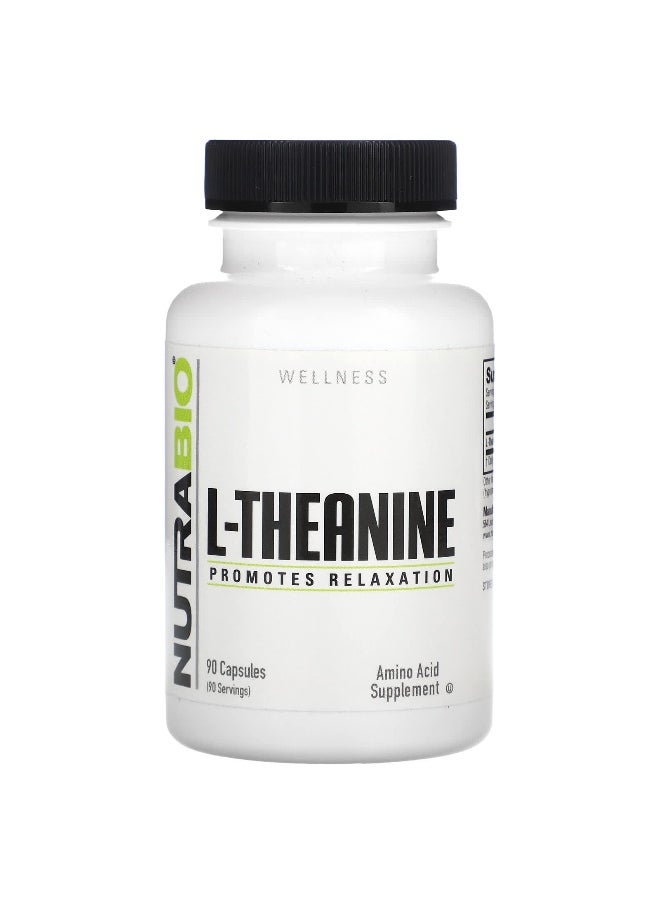 NutraBio NutraBio, L-Theanine, 200 mg, 90 Capsules  - Image 1