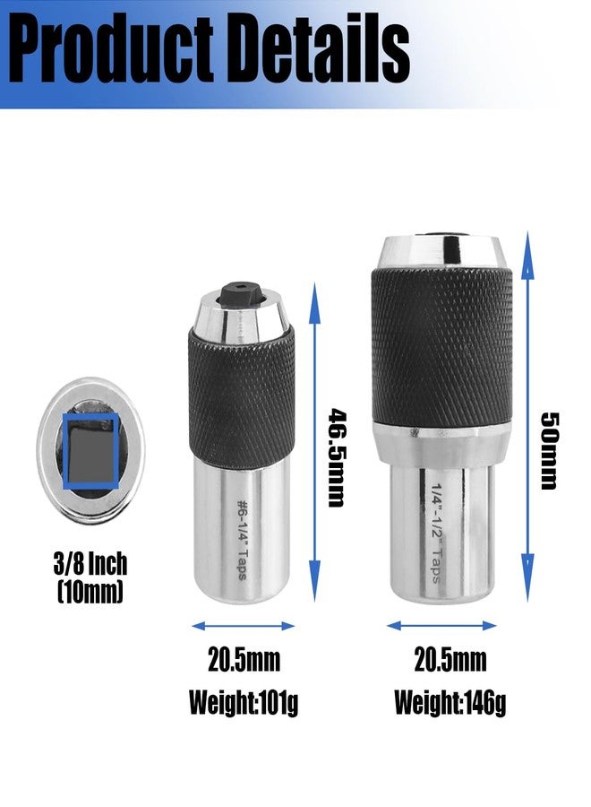 آيتش طقم مقابس صنبور Eyech من قطعتين، طقم مستخرج صنبور قابل للتعديل بمحرك 3/8 بوصة، أداة حامل صنبور للصنابير، والمثاقب، ومستخرجات البراغي (فولاذ سبائك) - Image 2