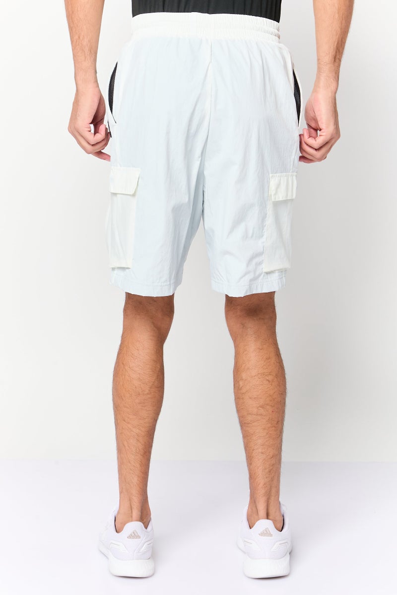 Adidas Men Sportswear Fit Training Shorts, Off White - Image 4