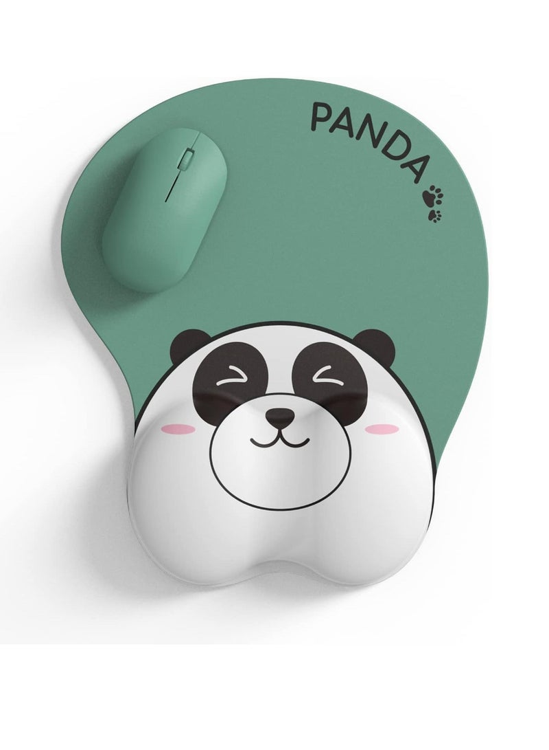 DUNISO Ergonomic Mouse Pad With Wrist Support, Panda Animal Mouse Pad, Non Slip PU Base 3D Gel Mouse Pad Wrist Support For Office Computer Laptop, Cute Panda Mousepad(Panda) - Image 2