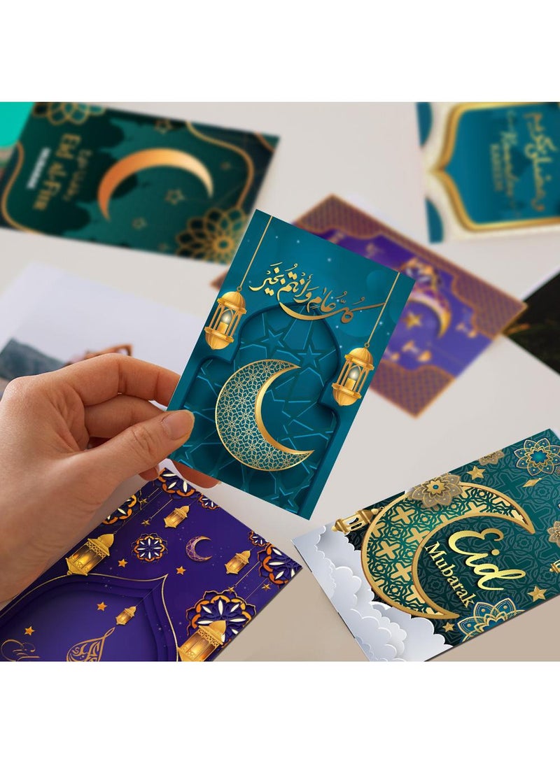 general 12 Sets Of Eid Mabarak Ramadan Greeting Cards Party Invitations Envelopes Stickers Greeting Cards - Image 5