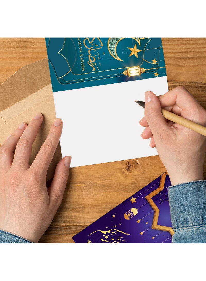 general 12 Sets Of Eid Mabarak Ramadan Greeting Cards Party Invitations Envelopes Stickers Greeting Cards - Image 4
