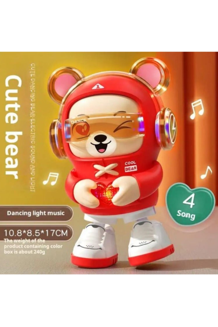 Electric Bear Toy,Heart Bear Electric Dancing Walking Musical Toys - Singing Electric Toys, Dancing Dinosaur, Bear Sound Toy for Kids 3+ - Image 1