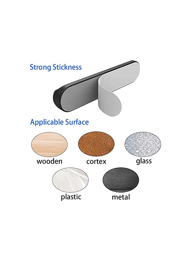 Green Tiger Cable Clips Holder Cord Management Organizer 3PCS, Self Adhesive Cord Holders for Power Cords and Charging Accessory Cables, Desktop Organizer Car Organizer Mouse cable PC Office and Home Black - Image 5