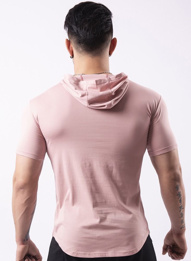 Loquat Men Quick Dry Breathable Sports T-Shirt Pink  - Image 2