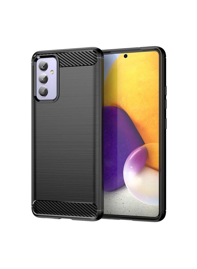 اس-توب جراب لهاتف Samsung Galaxy Quantum 2 مصنوع من ألياف الكربون المصقولة TPU - Image 1